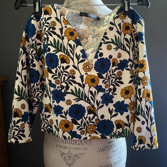 Zara Women Multicolor Floral Pencil skirt - Picture 6 of 6
